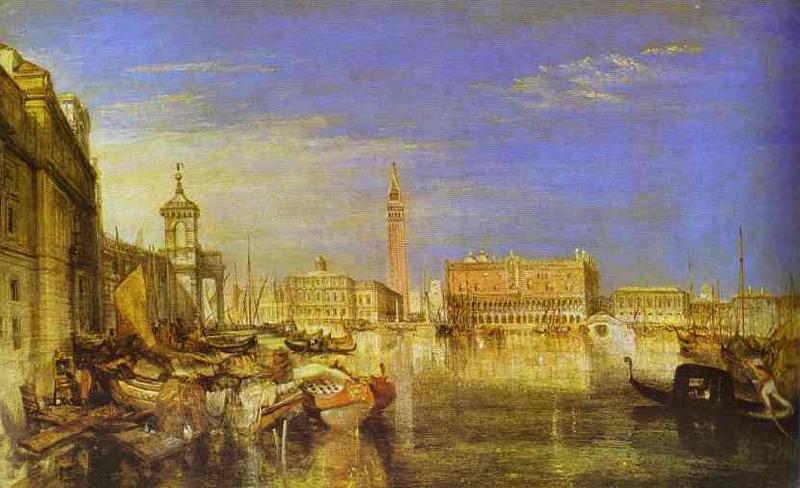 J.M.W. Turner Bridge of Signs, Ducal Palace and Custom- House, Venice Canaletti Painting oil painting picture